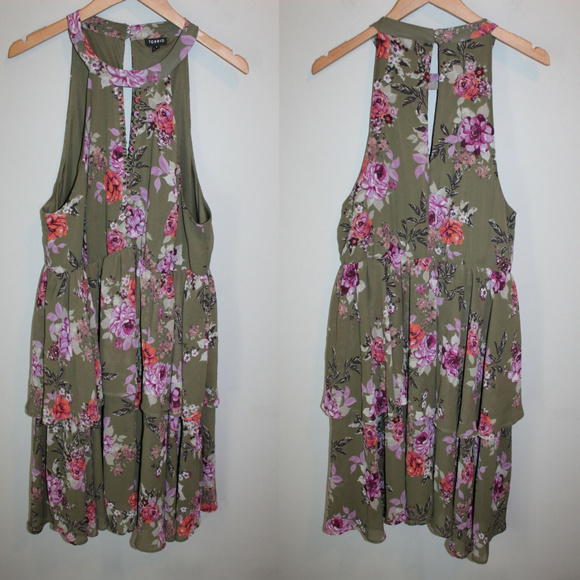 Torrid Floral Sleeveless Ruffle Dress HW7008 - Picture 5 of 6